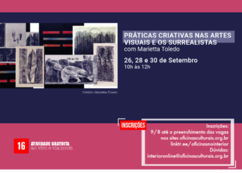 Inscrições abertas para oficinas culturais gratuitas em parceria com a Poiesis