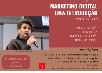 Inscrições abertas para diversas oficinas culturais em parceria com a Poiesis