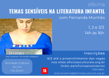 Inscrições abertas para diversas oficinas culturais oferecidas em parceria com a Poiesis