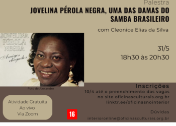 Inscrições abertas para oficinas culturais gratuitas que acontecem em maio