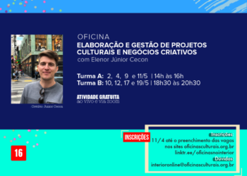 Em maio acontecem diversas oficinas culturais gratuitas da Poiesis