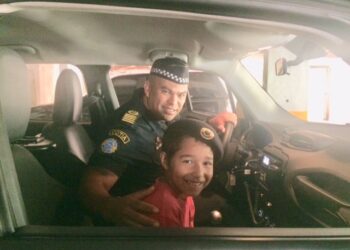 FSS realiza um dos sonhos do menino Brendo que quer ser policial