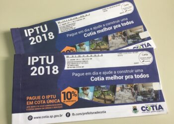 Primeira parcela do IPTU 2018 de Cotia vence dia 20