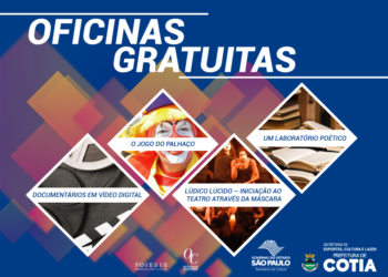 Inscrições abertas para 80 vagas em quatro oficinas gratuitas de cultura