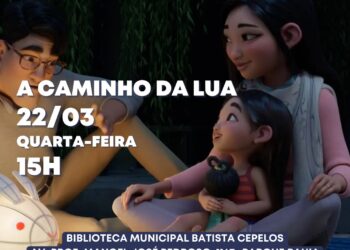 Cinema gratuito traz sessões de “A Caminho da Lua” e “A fera do mar” na Biblioteca Municipal Batista Cepelos