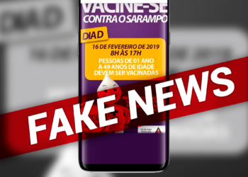 Saúde alerta sobre ‘fake’ a respeito de vacinação contra Sarampo