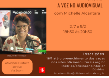 A partir de segunda, 16/01, estarão abertas as inscrições para diversas oficinas culturais on-line e gratuitas