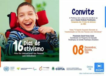 Na quinta-feira (8) acontece o ‘Evento Vivência Paralímpica’ com programação on-line