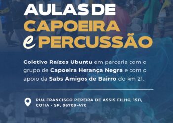 Inscrições abertas para aulas gratuitas de percussão e capoeira