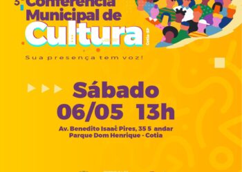 Conferência Municipal de Cultura de Cotia está marcada par sábado (6/05)