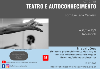 Inscrições abertas para oficinas culturais gratuitas em parceria com a Poiesis