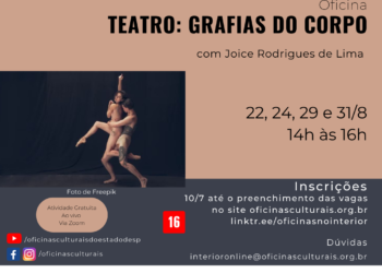 Inscrições abertas para oficinas culturais gratuitas em parceria com a Poiesis