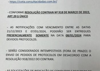 Nota – Secretaria de Transportes e Mobilidade