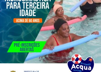 Prefeitura dá início ao Projeto Acqua Sênior, com aulas de hidroginástica para pessoas idosas