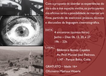 Cotia terá oficina gratuita sobre técnicas e práticas da linguagem cinematográfica