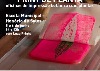 Nos dias 5 e 6/06 acontece a oficina ‘Print de Planta: Impressão Botânica com Plantas’