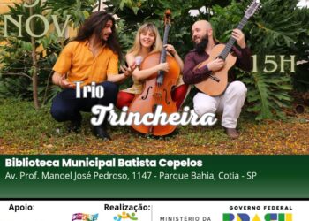 Trio Trincheira apresenta show gratuito com repertório de música regional em Cotia