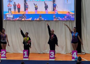 Ginastas de Cotia ocupam o lugar mais alto do pódio em competição estadual