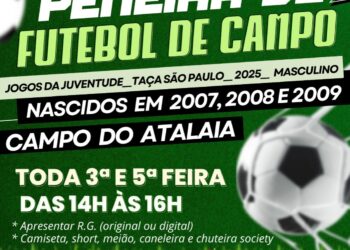 Cotia fará peneiras de futebol para formar equipes para competições do próximo ano