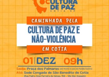 Programação cultural marcará a Caminhada pela Cultura de Paz e Não-violência de Cotia