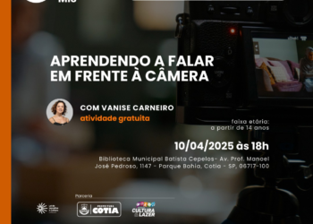 Inscrições abertas para a oficina Aprendendo a Falar em Frente à Câmera