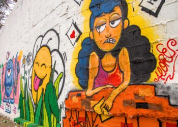 Ecoponto do Parque São George ganha mural de grafite feito por artistas da cidade