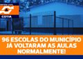 Nota oficial: 96 escolas municipais de Cotia retomaram as aulas nesta segunda-feira (14)