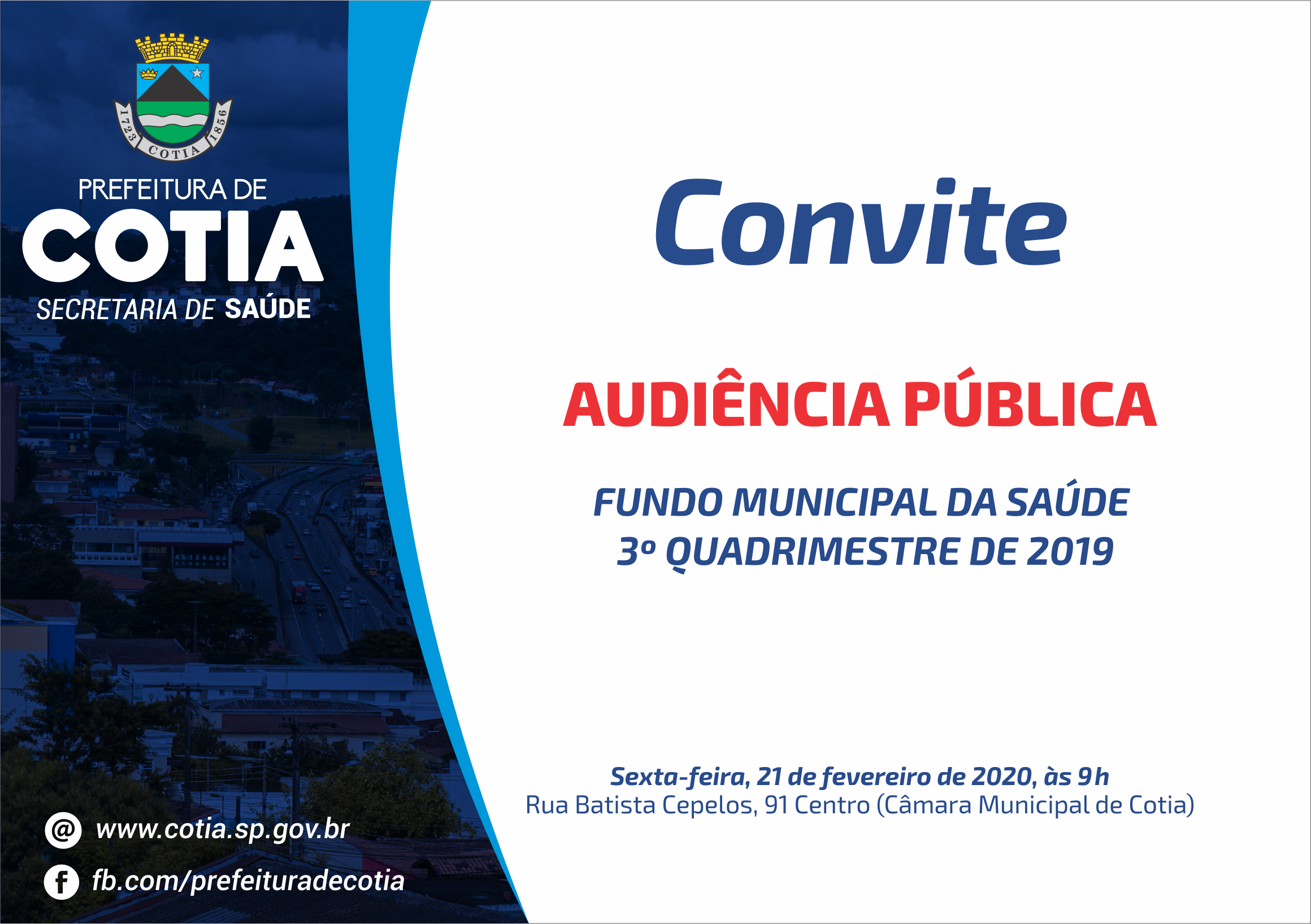 Audiência Pública da Saúde acontece no próximo dia 21
