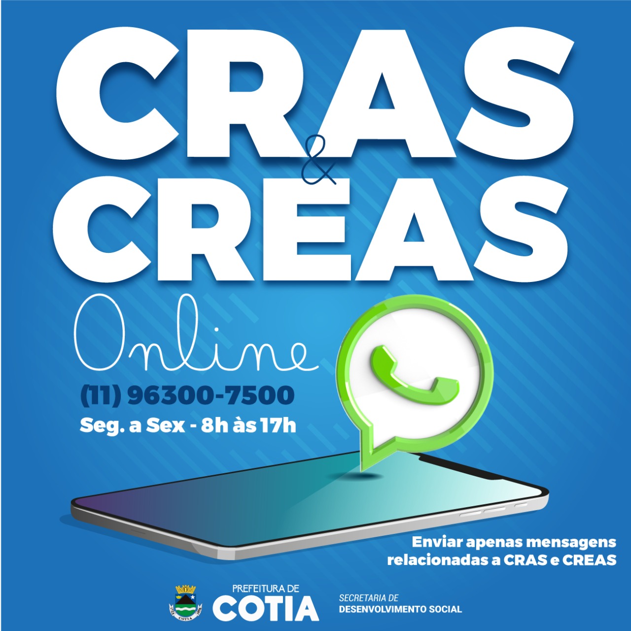 Serviço CRAS/CREAS on-line realizou cerca de 30 mil atendimentos em 2020